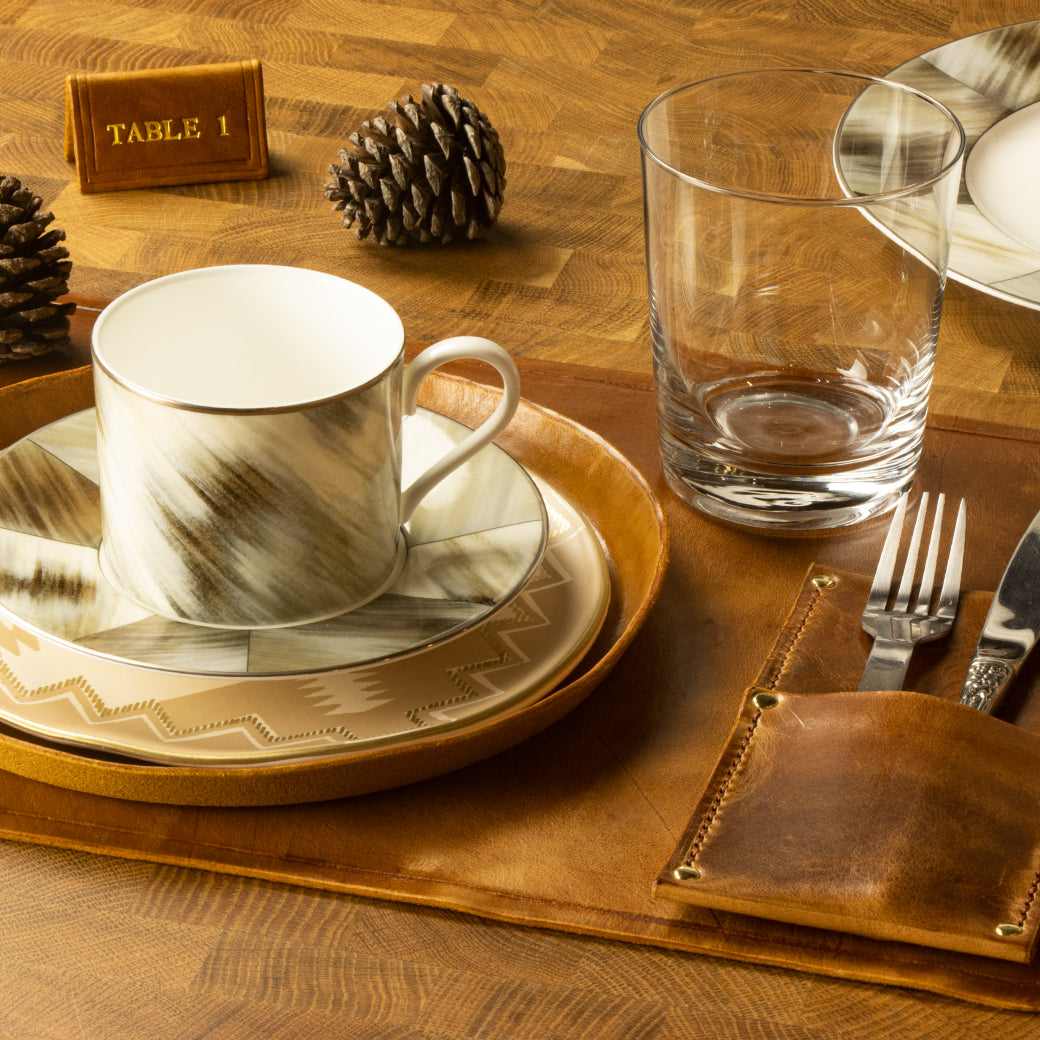 Leather Table Setting