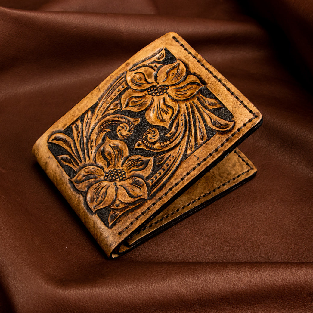 Carved Leather Billfold