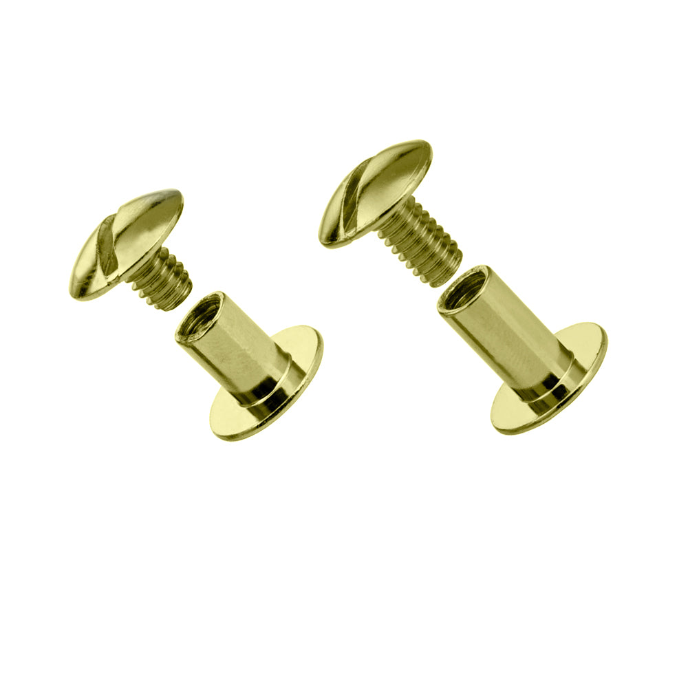 Ivan Leathercraft Solid Brass Close Back Screw Posts