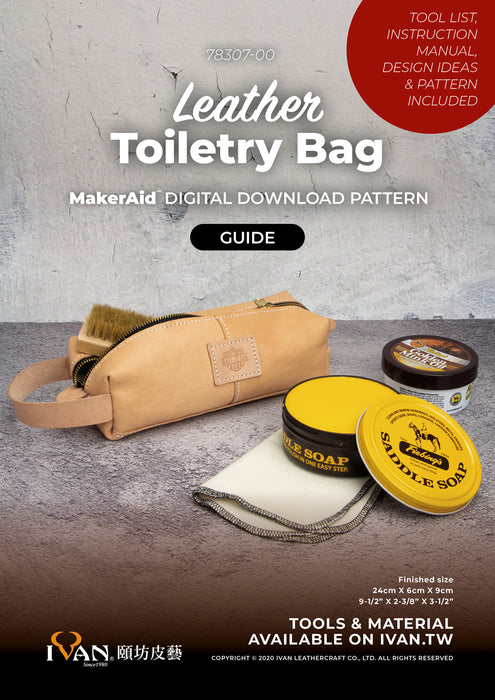 MakerAid® Leather Toiletry Bag Digital Download Pattern