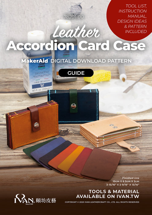 MakerAid® Leather Accordion Card Case Digital Download Pattern