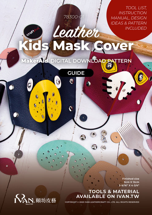 MakerAid® Leather Kids Mask Cover Digital Download Pattern