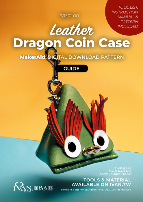 MakerAid® Leather Dragon Coin Case Digital Download Pattern