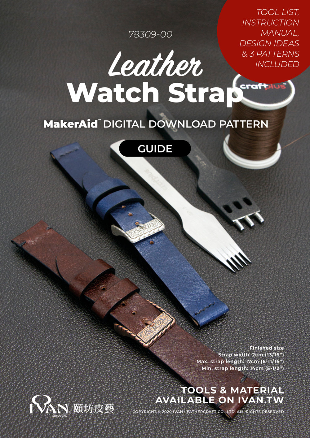 MakerAid® Leather Watch Strap Digital Download Pattern — Ivan Leathercraft