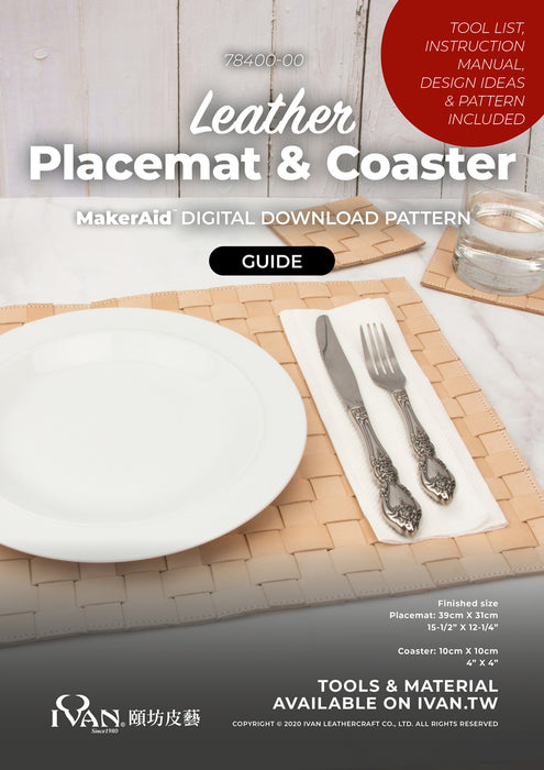 MakerAid® Leather Placemat & Coaster Digital Download Pattern
