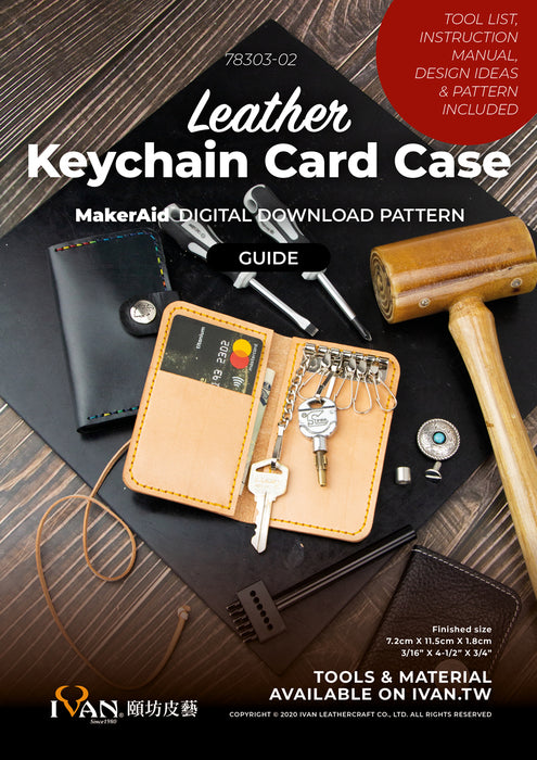 MakerAid® Leather Keychain Card Case Digital Download Pattern