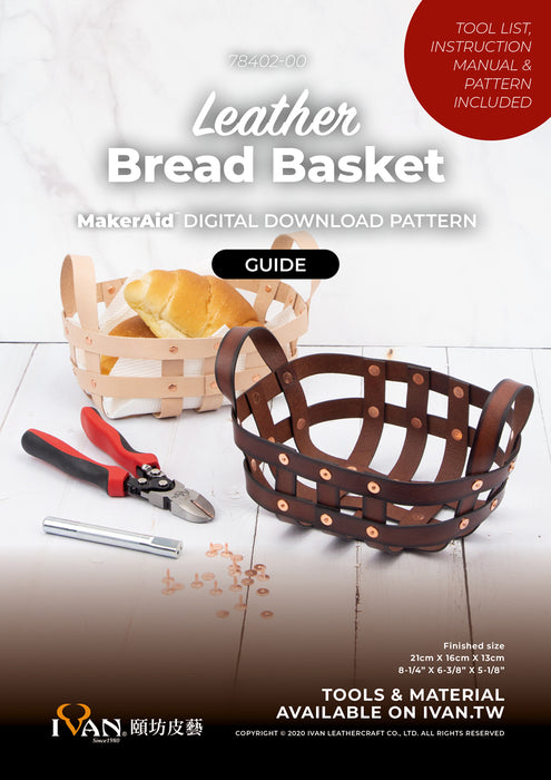 MakerAid® Leather Bread Basket Digital Download Pattern